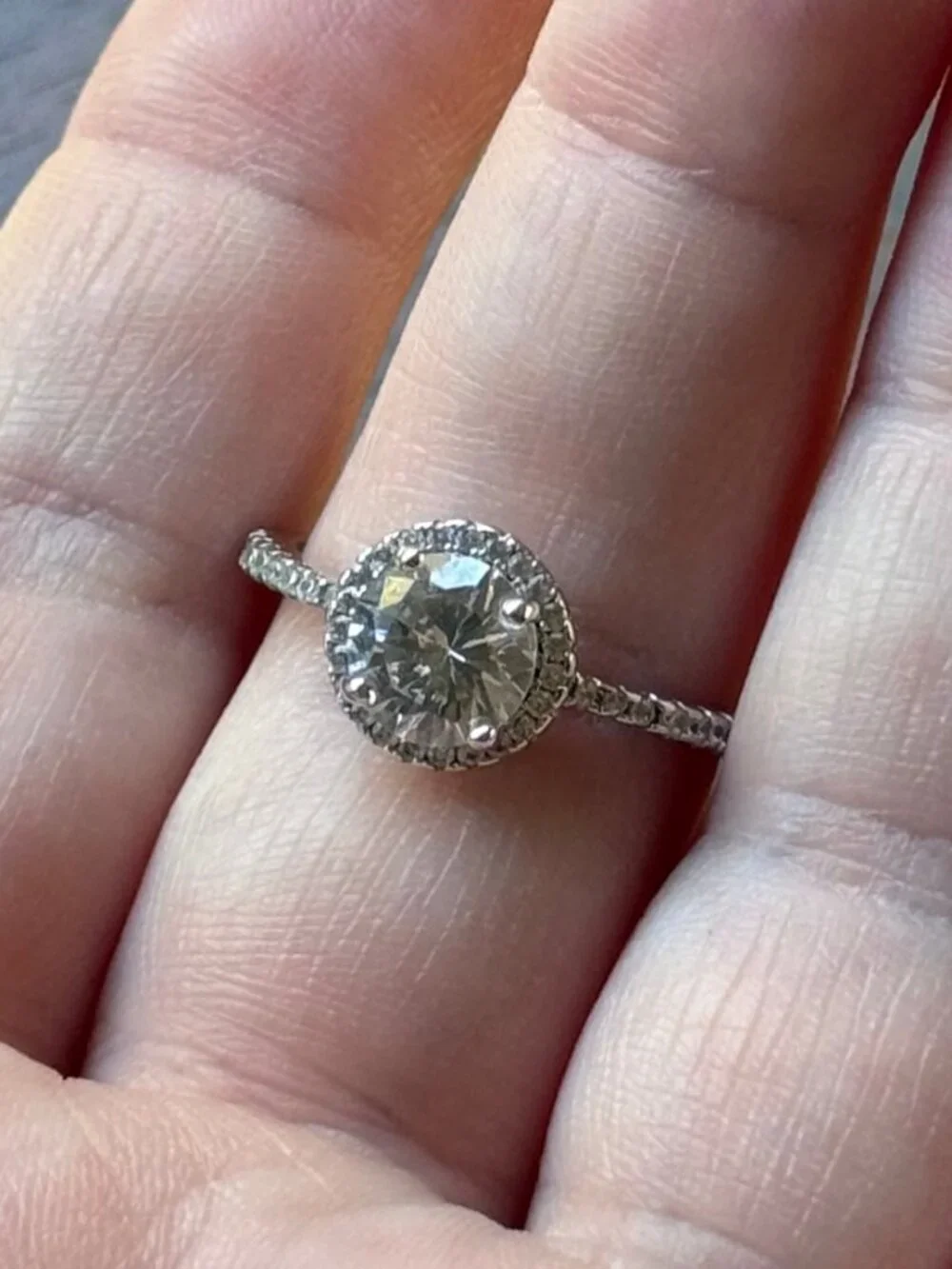 Brilliant Round CZ Sterling Silver Ring